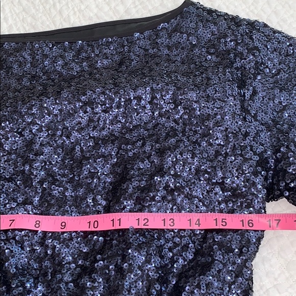 VERSACE JEANS COLLECTION NAVY BLUE SEQUIN DRESS - Picture 6 of 11